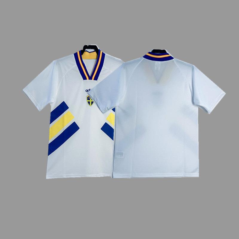 94 Sweden national team jersey retro jersey football jersey classic nostalgic jersey game training jersey short-sleeved sportswear S
