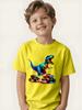 Printed Short-sleeved T-shirt, Trendy and Cool Summer Top for Kids, Perfect for Older Children.