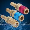 3pcs M10 Red+Yellow+Blue Water Cooled&Gas Adapter Quick Connector Fitting For TIG Welding Torch