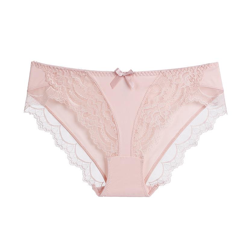 Underwear Low Waist Ice Silk Panties Women's Briefs Lace Women's Panties