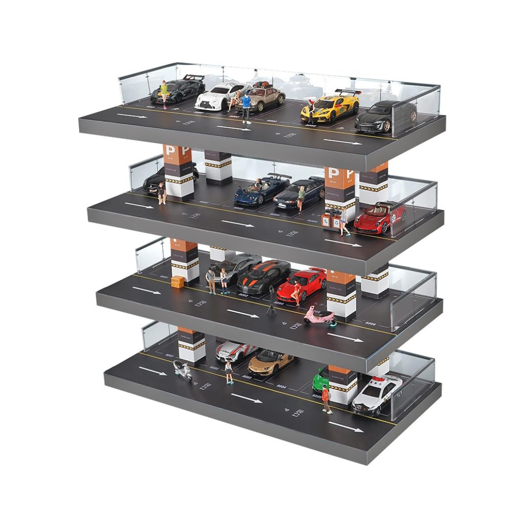 

Масштабный выставочный макет гаража 22222451 Парковка Пит-лейн Гаражная диорама с миниатюрными автомобилями 1/64 [Б/У] серый