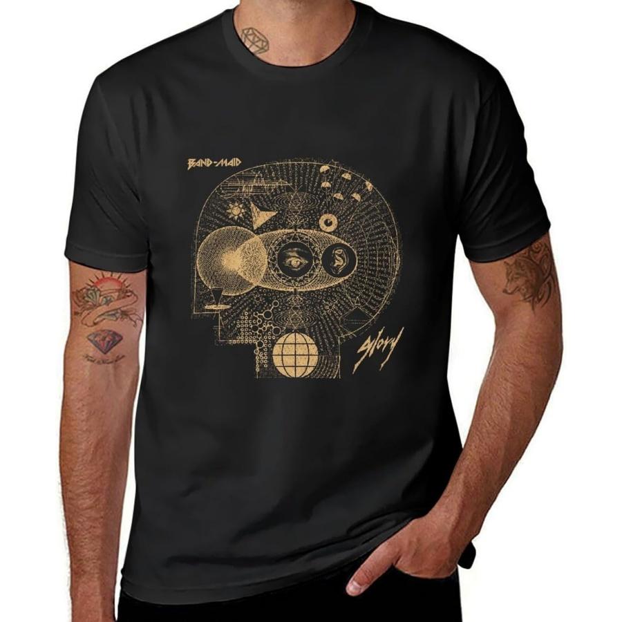 Men s T-Shirt Fashion Band Maid T Shirts Unisex Duplex Printing Tees XXXXXL разноцветный