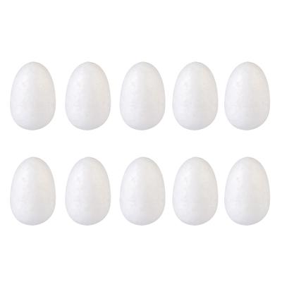50 Pcs Small Painted Foam Eggs Toddler Basket Polystyrene Storage for Fridge Easter