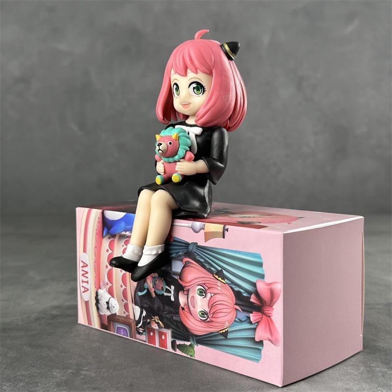Anya Anime Girls Doll Model Statue Toy Desktop Sculpture Craft Collectibles Gifts Car Accessories
