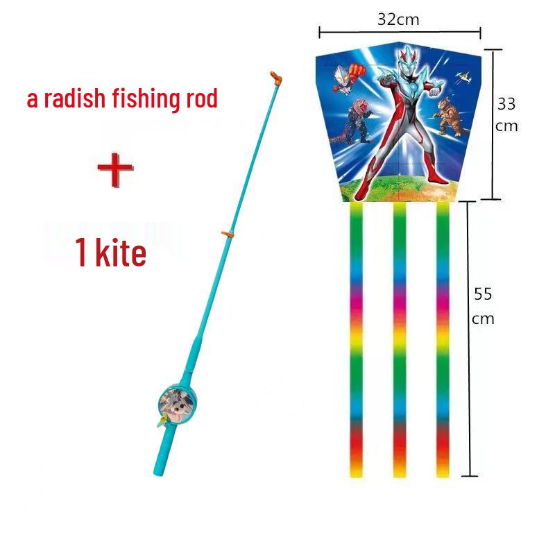 Weifang Traditional Handmade Fishing Rod Kite: Easy-to-Fly Outdoor Parent-Child Fun Kite for Adults & Children