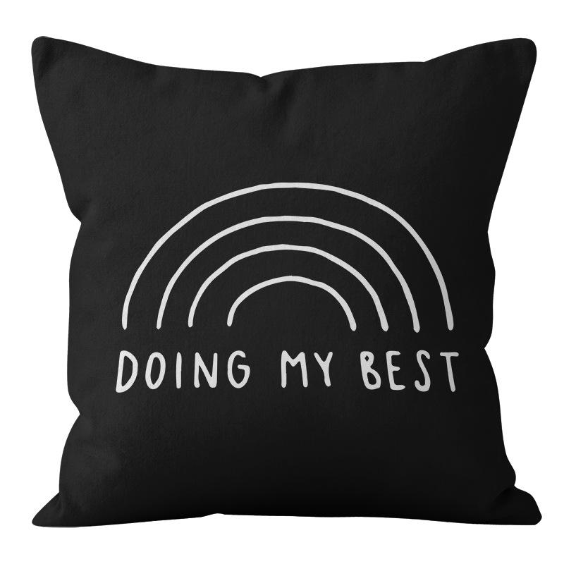 Stil Minimalist Nordic Alb-Negru Abstract Geometric Față de Pernă Acasă Living Canapă Pernă Față de Pernă