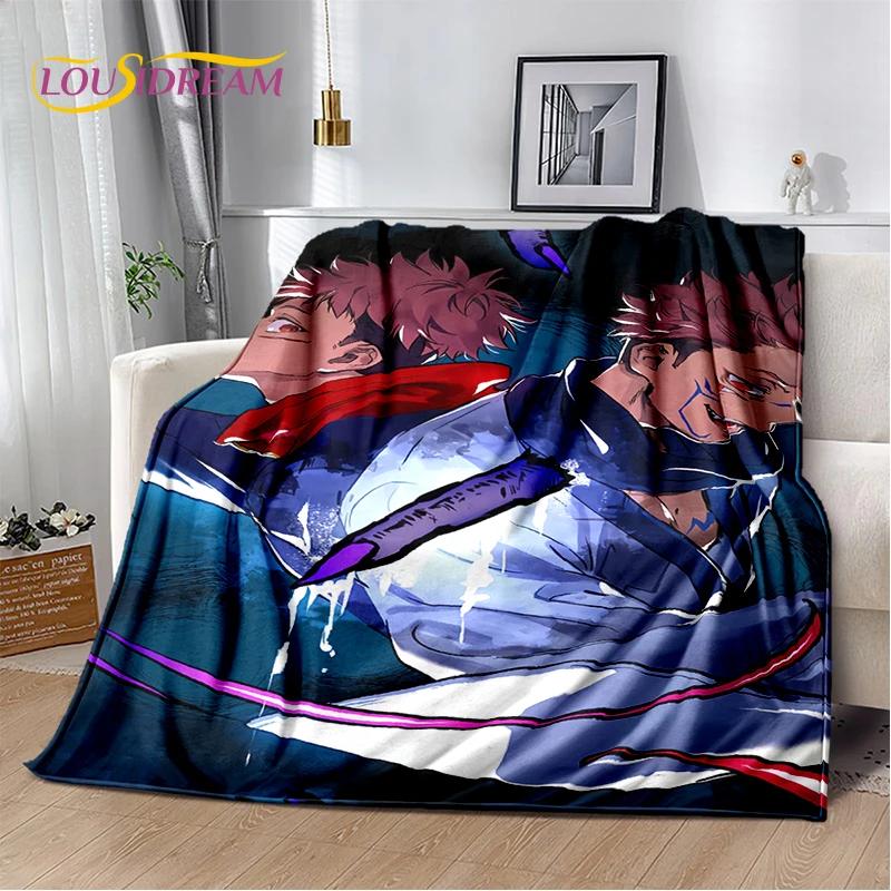 3D Jujutsu Kaisen Anime Cartoon Itadori Yuji Soft Flannel Blanket,Throw Blanket Comfortable Blanket for Picnic Beds Sofa Home