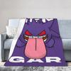 Funny Pokemoneds Gengar Monster Blankets Lightweight Thin Coral Fleece Plush  Comfortable Throw Blanket Machine Washable