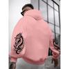 Dragon Element Print Pocket Hooded Sweatshirt Is Suitable for Daily Holiday Outdoor Wear, Autumn And Winter Thickened Men'S Print Hoodie