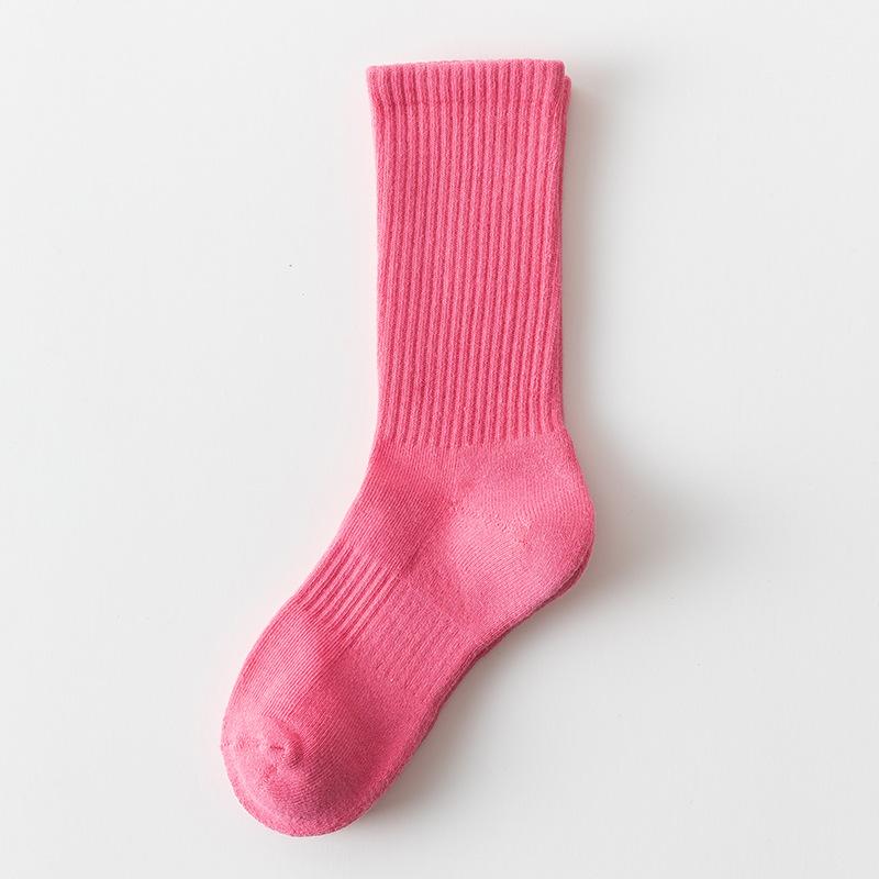 Women's Autumn and Winter Warm Leg Warmers Solid Color High Rubber Band Sports Long Cotton Socks