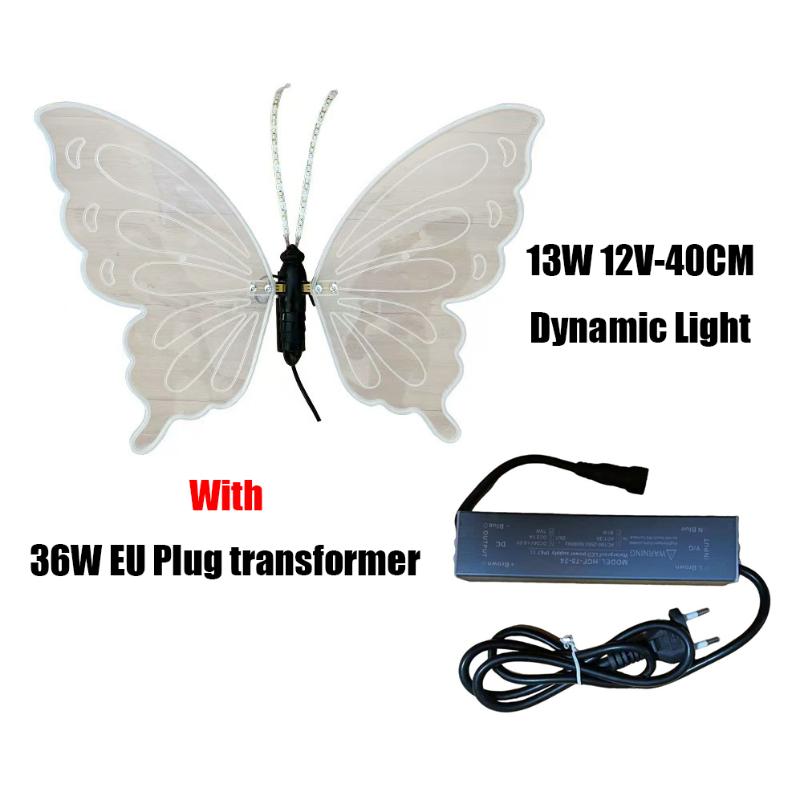 40/60Cm Led Outdoor Simulation Dynamic Static Butterfly Lights Holiday Party Home Christmas Decorations With Transformer