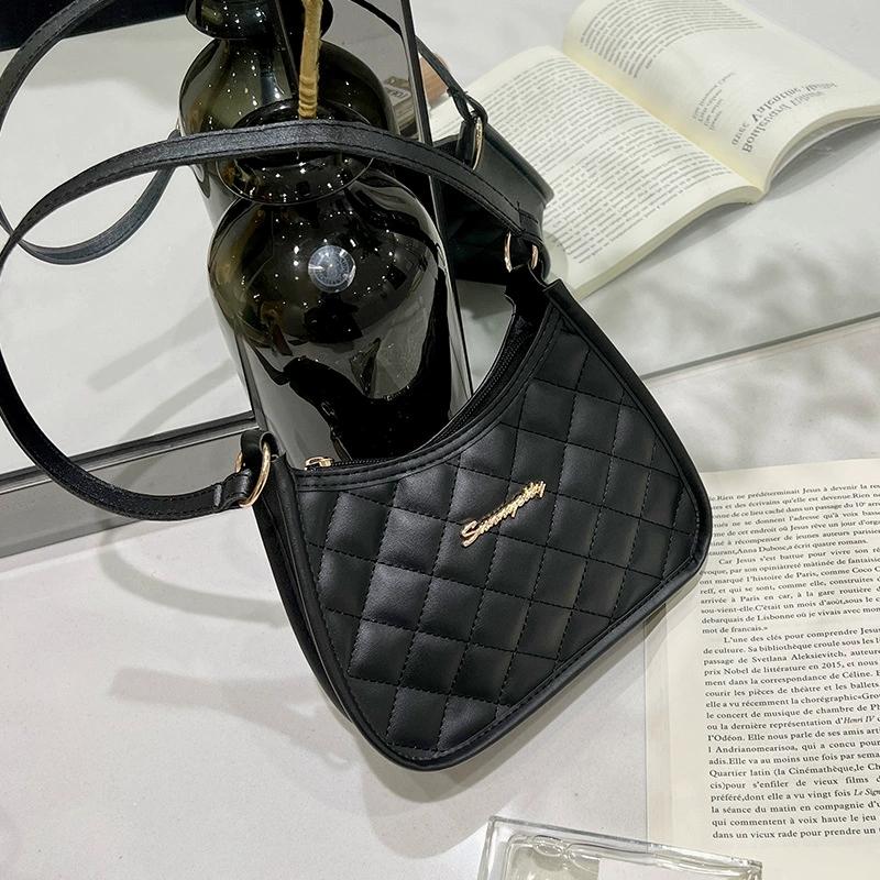 

Шикарная стеганая сумка-тоут из ПУ, сумка через плечо для женщин, для повседневного использования, сумка подмышку большой вместимости с застежкой-молнией, кошельки и сумки