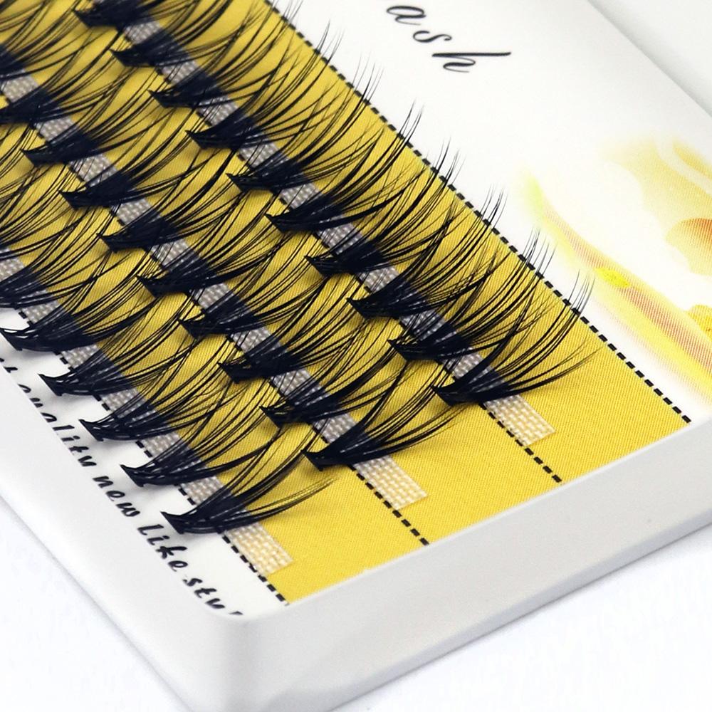 New 20D L Curl Eyelash Cluster Russia 3D Natural Individual False Eyelashes 1 Box/60 Bunches Mink Lashes Extension Makeup Tools