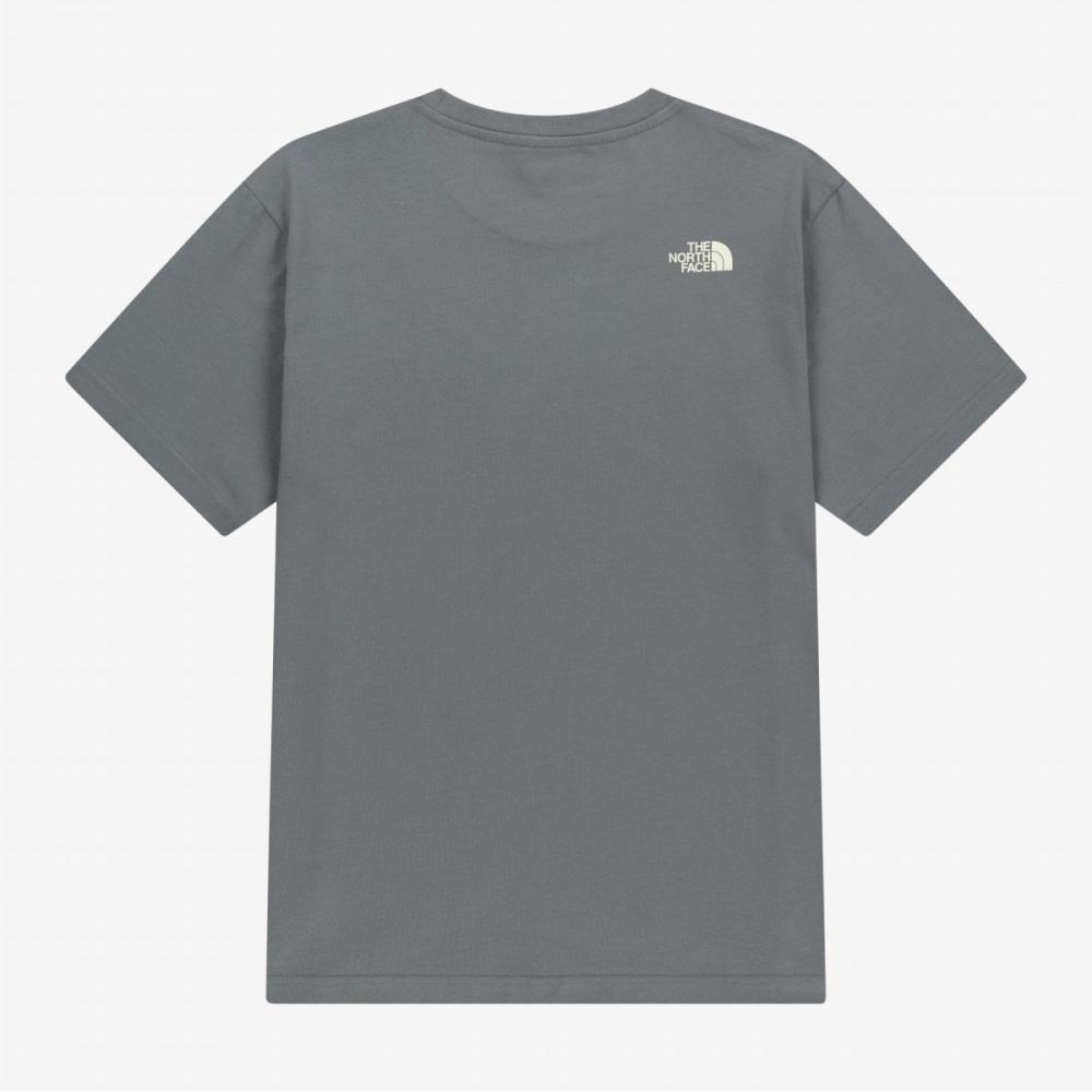 The North Face White Label Cotton Short Sleeve Round Tee Gray Nt7us00l