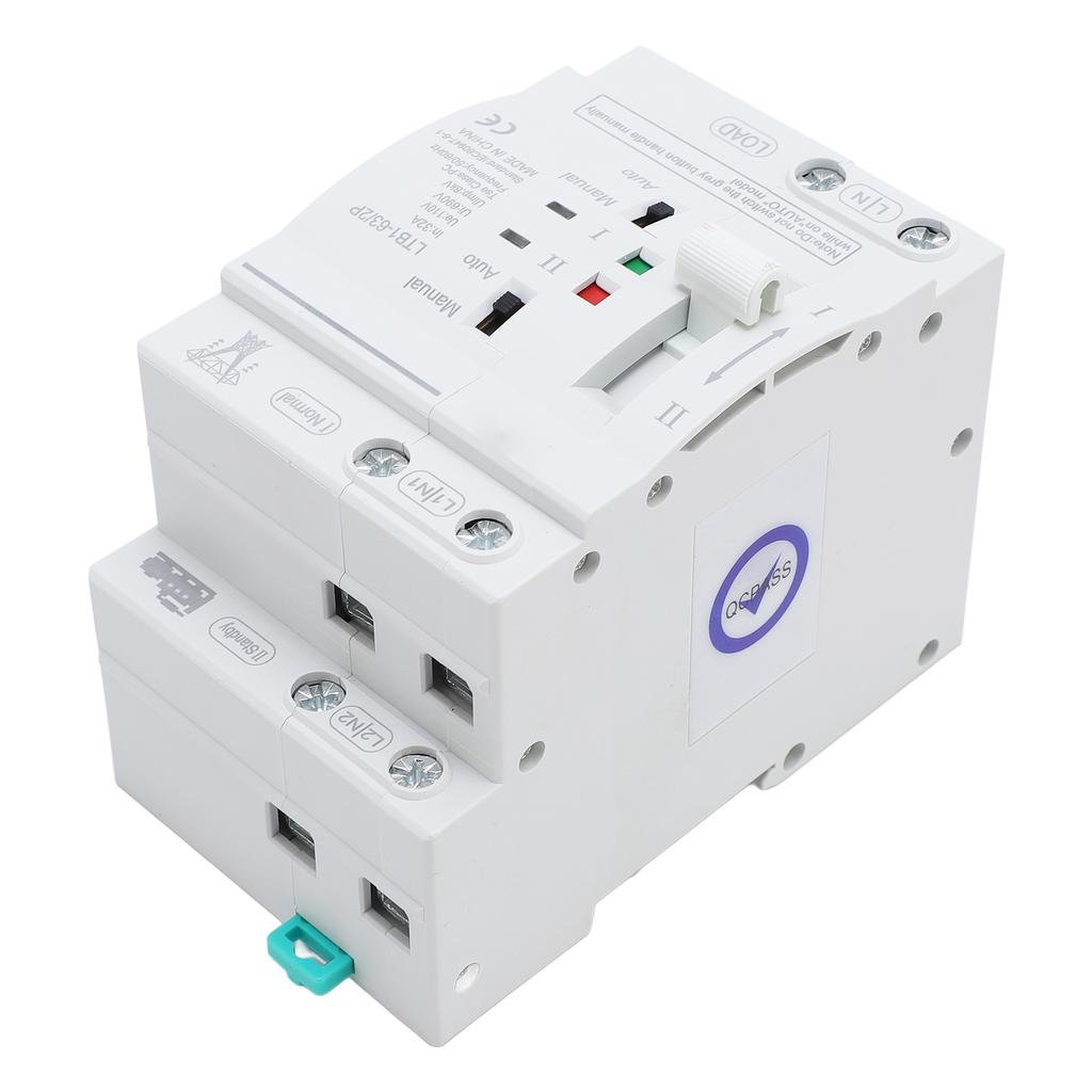 Double Power Automatic Transfer Switch DIN Rail ATS Mini Generator Changeover Switch 32A