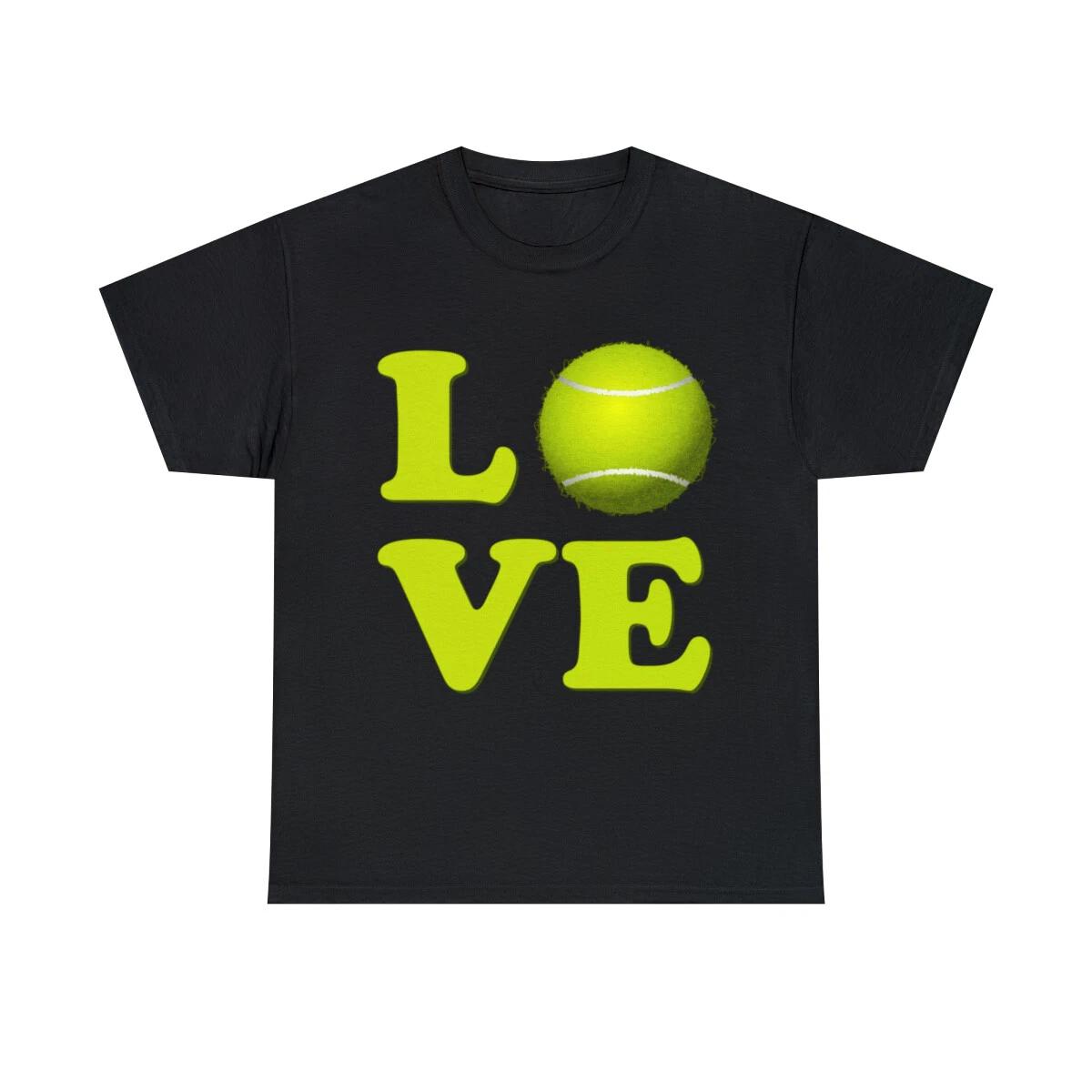 I Love Tennis Graphic Tee Shirt, S-5XL S