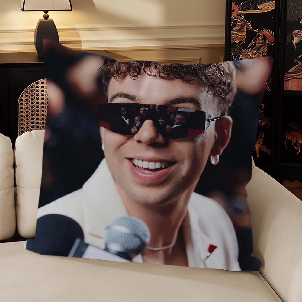 Hot Singer Q-Quevedo Buenas Noches Sofa Living Room Bedroom Headboard Backrest Cushion Square Cushion Nap Time Pillow Case