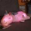 Unicorn Creative Luminous Plush Doll Long Pillow For Napping And Giving Gift