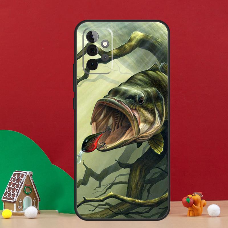 Bass Fishing Baits Lures Hook Tackle Case For Samsung Galaxy A55 A52 A32 A12 A33 A06 A16 A26 A36 A56 A15 A53 A13 A34 A54 A14 A17
