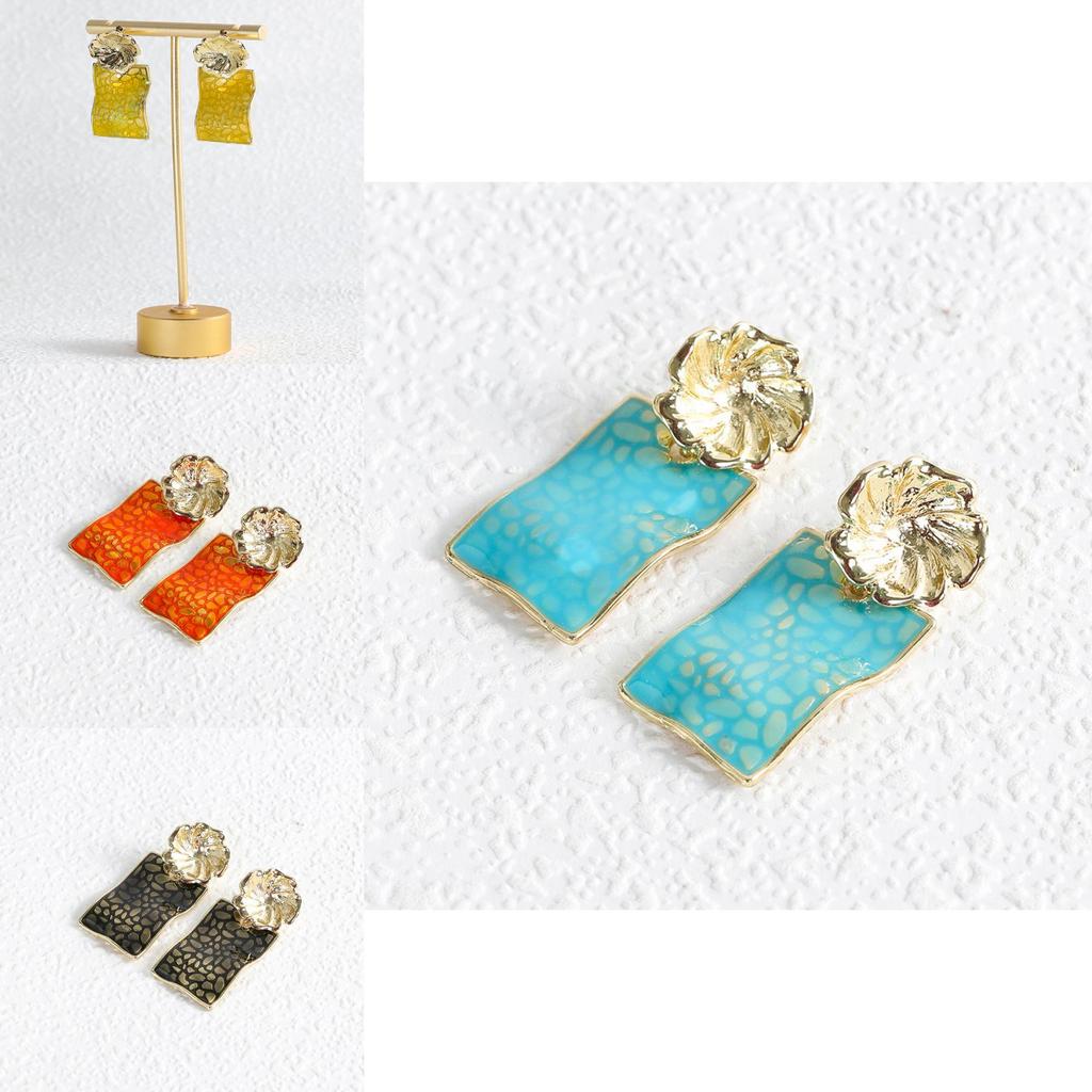 Elegante rechteckige Ohrringe für Damen Chic und vielseitiger Modeschmuck