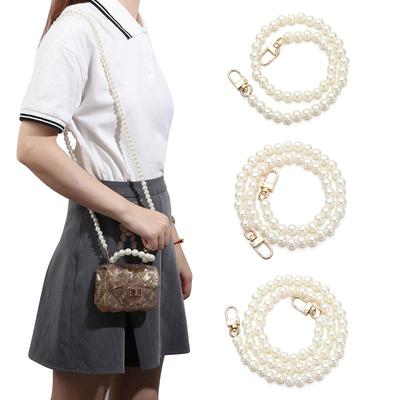 13 Sizes Pearl Belt Accessories DIY Purse Replacement Bags Handbag Handles Pearl Strap Long Beaded Chain
