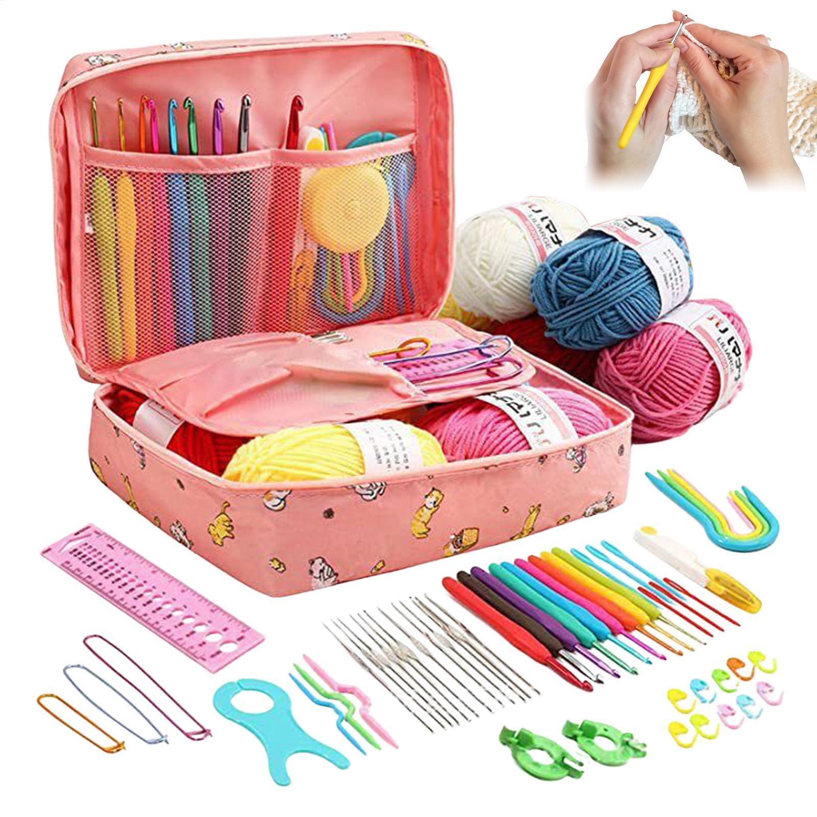 Набор для вязания крючком Набор крючков для вязания крючком для начинающих с пряжей для вязания крючком Портативный набор для вязания крючком Крючки для вязания крючком Дорожные принадлежности для вязания крючком China Mainland