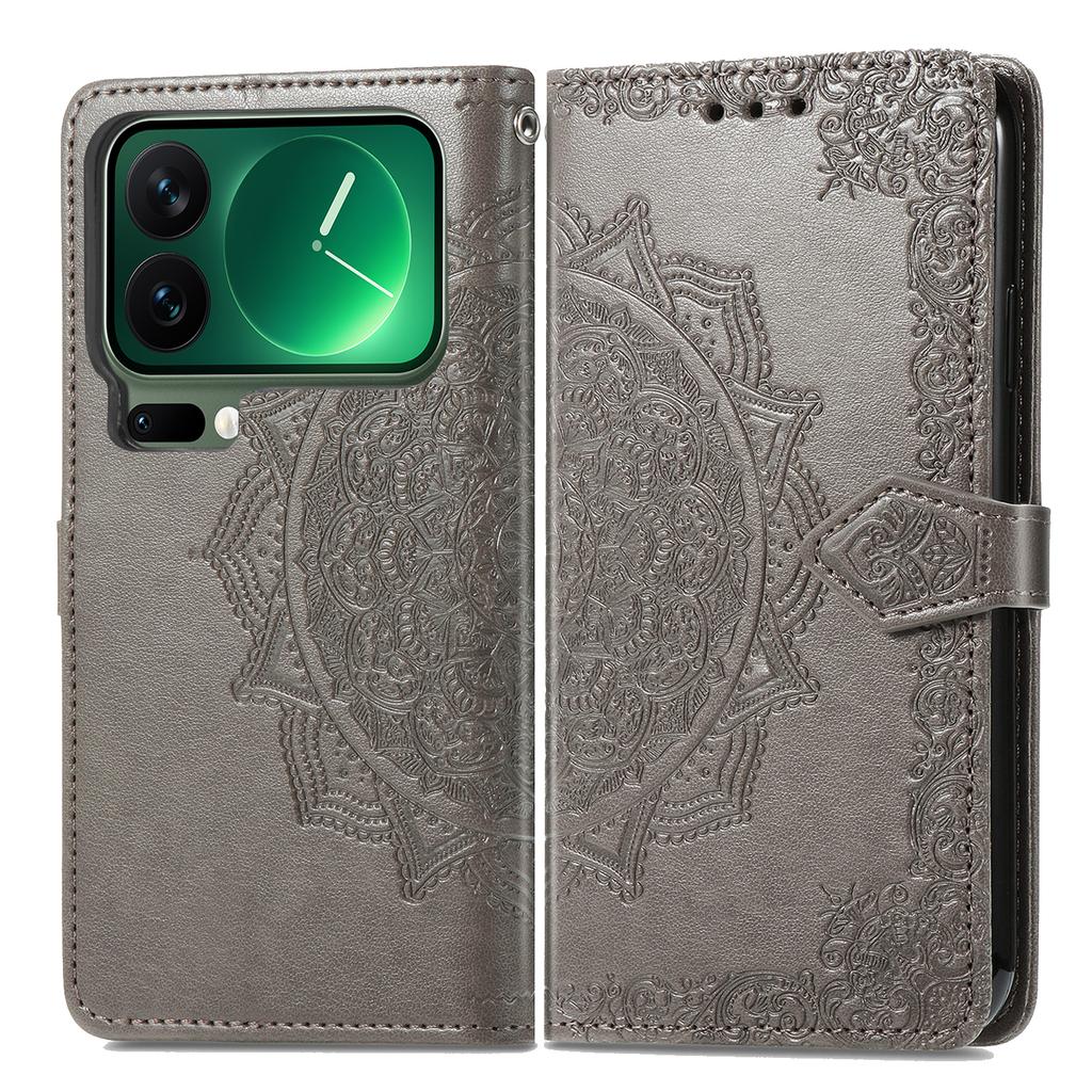 For Xiaomi 17 Pro Max Case Wallet Mandala Flower Leather Phone Cover Stand View