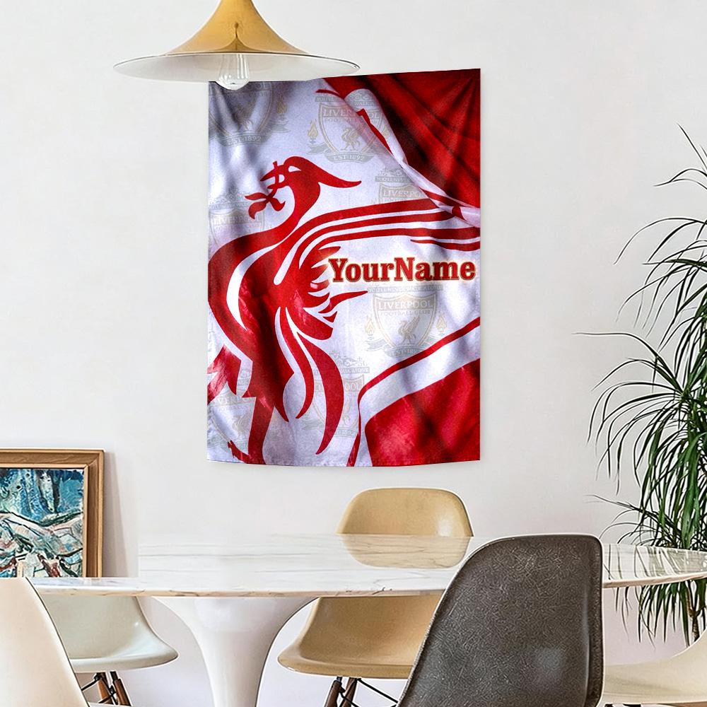 Liverpool Custom Ditt Navn Vægdekoration Vægtæppe Kunst Til Kæledyr Mindesmærke Fødselsdag Bryllupsfest Baggrund Familiegave