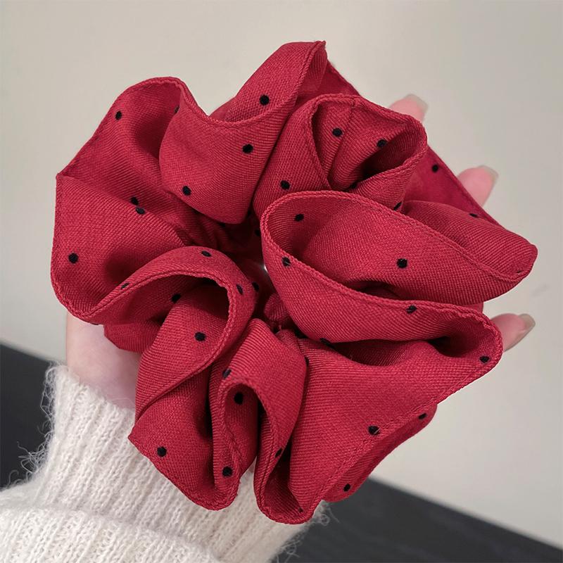 

Ретро Большие резинки для волос Женские Девочки Эластичные резинки для волос с принтом в горошек Элегантная женская повязка для волос с хвостиком Аксессуары для волос One Size