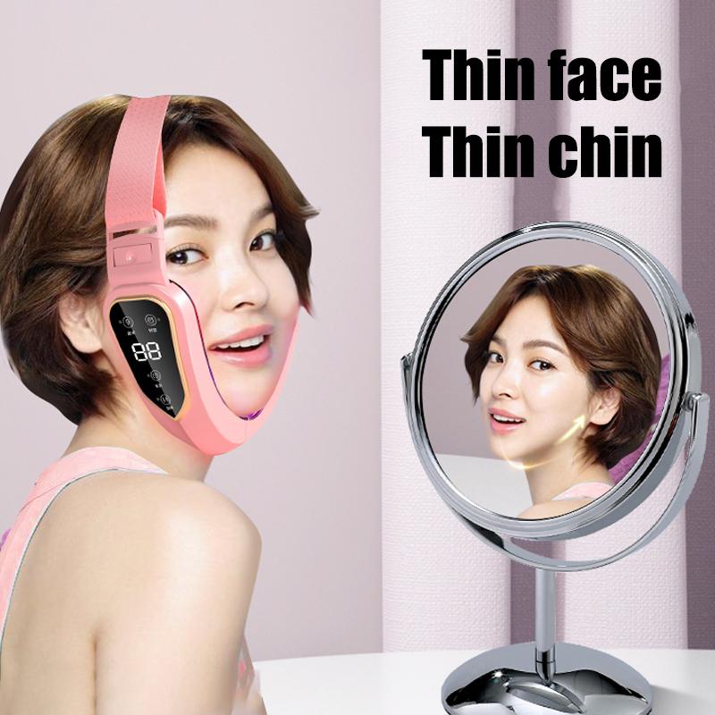 Electric V-Facial Beauty Massager, Adjustable Intensity Facial Massage Device With Lcd Display, Valentines Gift