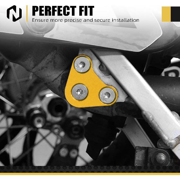 NICECNC Gold Pipe Support Bracket Exhaust Mounting Bracket with Bolt Compatible with Suzuki DRZ400S DRZ400SM 2000-2024 Motorcycle Exhaust Bracket See