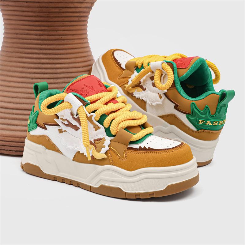 Spring and Autumn, niche homemade new shoes, casual sports thick soles