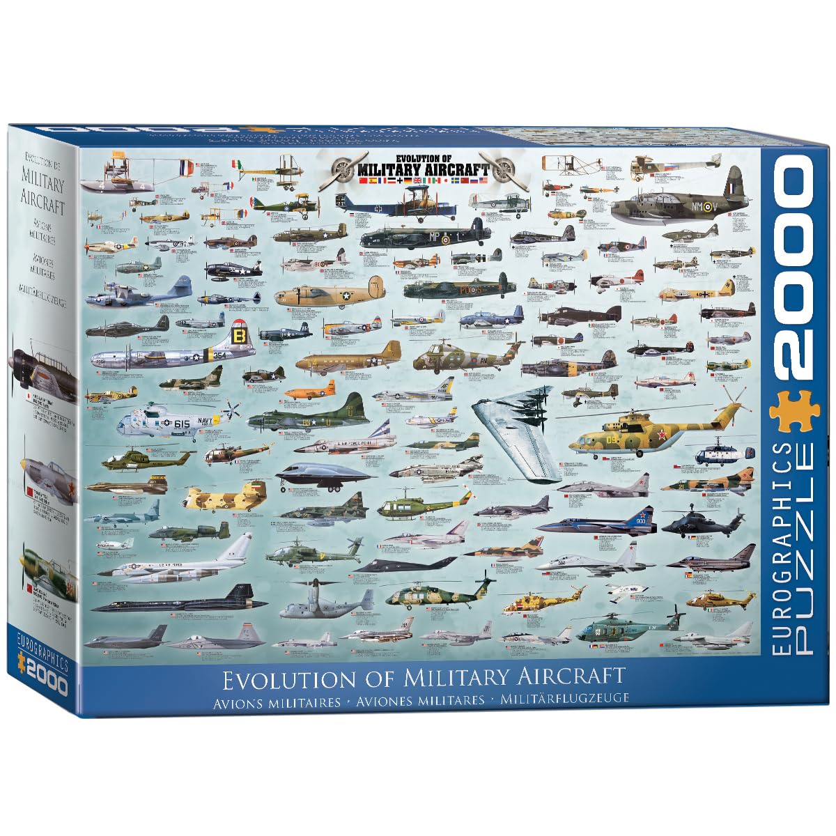 

Jigsaw Puzzle 2000 Piece Eurographics Evolution of Military Aircraft 8220-0578