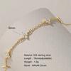 Emitame, Clover Motif CZ Diamond Bracelet, Four-Leaf Clover, S925 Sterling Silver, Gold Chain, Cute and Stylish, Women's Jewelry