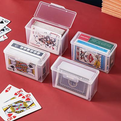 Neue Transparente Plastikboxen Spielkartenbehälter PP Aufbewahrungskoffer Verpackung Pokerspielkartenbox für Brettspiele