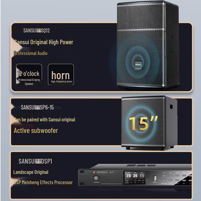 SANSUI SQ12 Professional Karaoke Sound System (CN version)