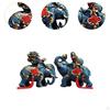 2 Elephant Figurines As Gifts Table Decor Collectible Animal Sculptures in Resin for Living Space