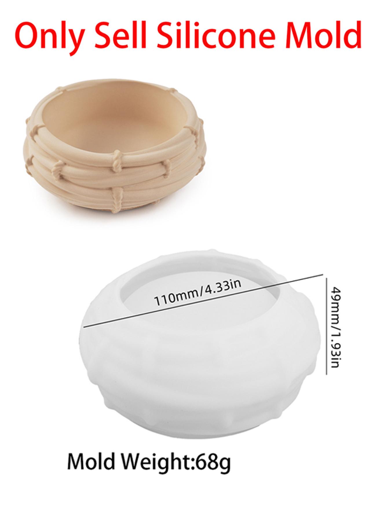 

Креативная бамбуковая корзина, чаша для свечей, силиконовая форма, сделай сам, птичье гнездо, цветочный горшок, бетонная цементная форма, поднос для хранения ювелирных изделий, литье под заказ