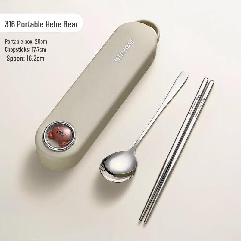 Qiwei Portable 316 Stainless Steel Cutlery Set