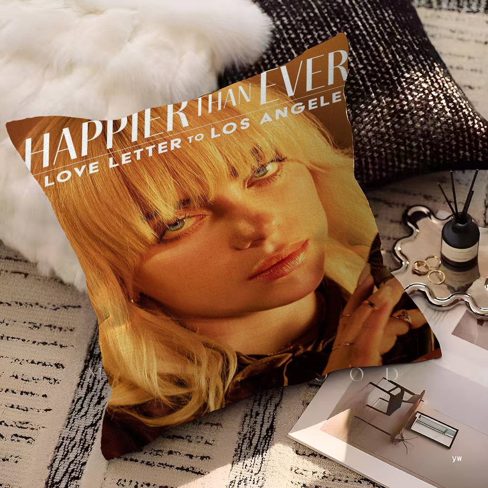 B-Billie E-Eilish Maple Design Cushion Cover Happy Autumn Harvest decor Holiday Decorati Pillow Cover