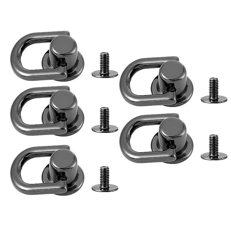 

Retro D-shaped Ring Bag Side Clip Buckles Metal Double D Buckle Handbag Chain Handles Connector Bag Strap Hardware Accessories 1pcs чёрный