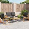 VidaXL Garden Lounge Set with Cushions 4 Pcs, Patio Seating, Furniture Set, Backyard Terrace Furniture 365858