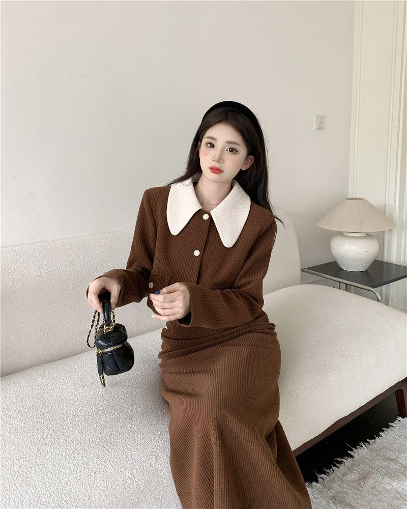 Autumn/Winter 2025 Corduroy Two-Piece Set for Plus Size Girls - Slimming & Stylish