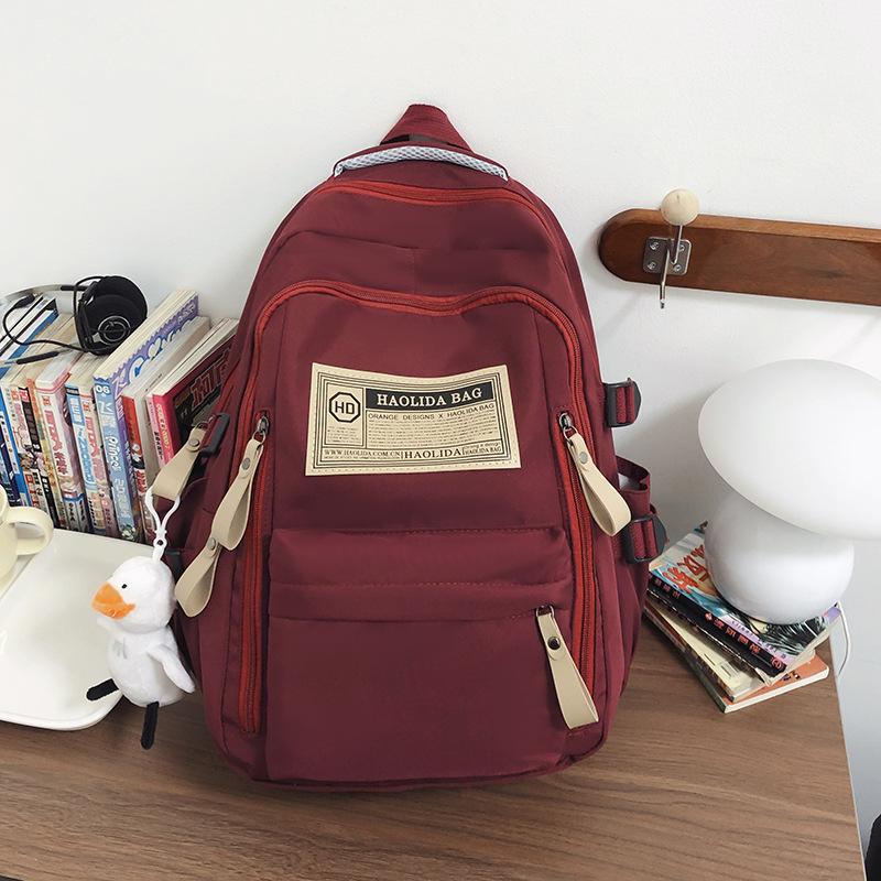 Backpack Women's Spring and Autumn Simple Travel Computer Backpack Male High School Junior High School Student Large Capacity Student School Bag