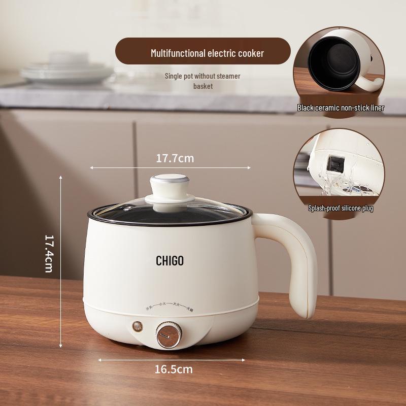 Multifunctional Electric Cooker: Dormitory & Small Household Hot Pot with Steamer