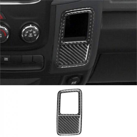 For RAM 1500 2013-2018 Carbon Fiber Interior Storage Accent Cover Trim