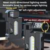 Magnetic Rechargeable Flashlight 1200 Lumens Multi-Angle Rotating Mini Light Portable Pocket Flashlight for Repair Outdoor