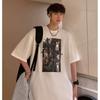 Männer Kurzarm T-Shirts Brief Grafik Druck Halbarm T-shirts Pullover T-shirt Casual Tee Mann Koreanische Casual Rundhals Retro Tops Für