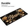 Gold Rose Blessed Front License Plate for Women Car Vanity Plates Decorative Aluminum Metal Cute Novelty License Plate Cover for Men 6x12 Inch (4