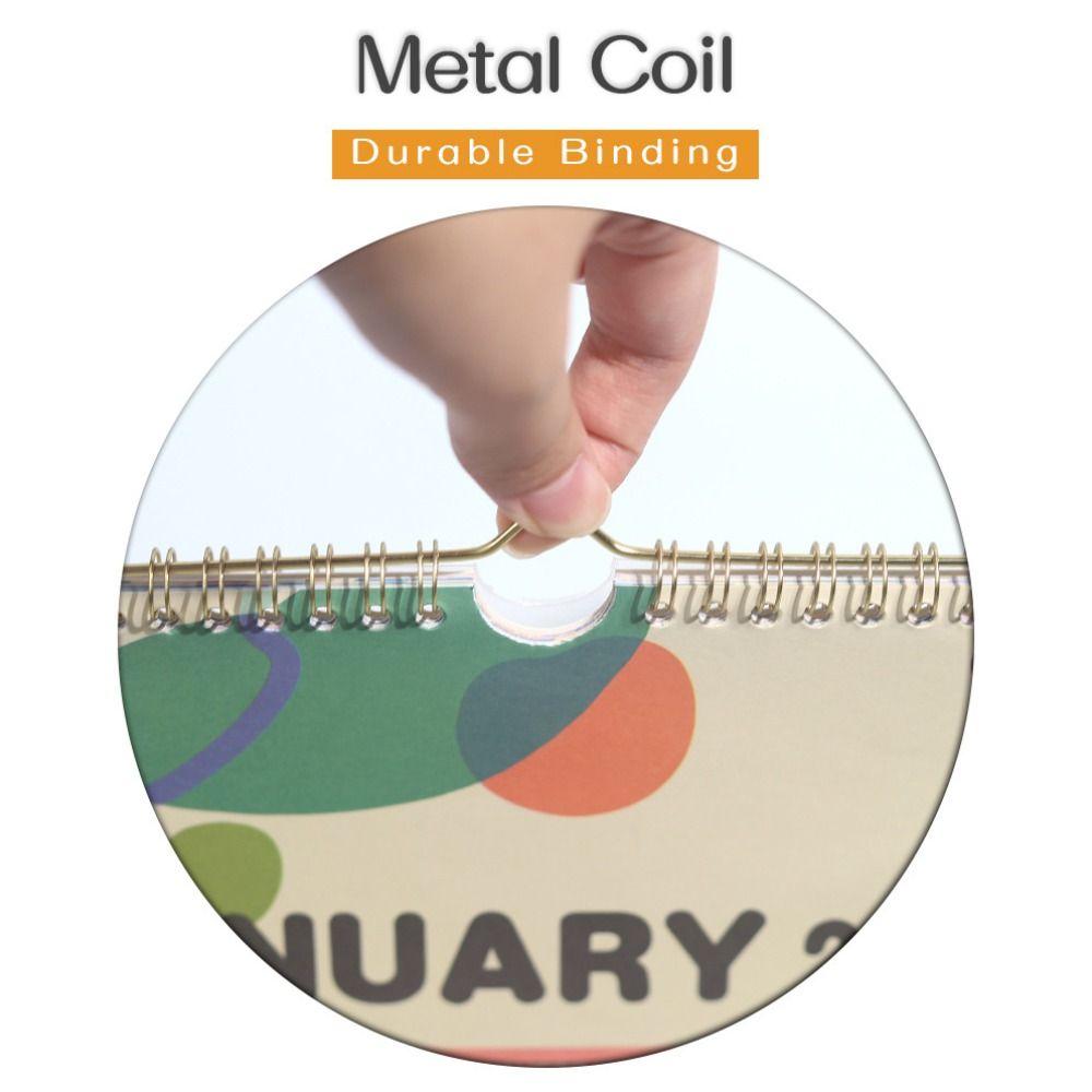 Wire-O-Bindung Tagesplaner Kalender Faltbarer Hängekalender Tragbarer 2026 Wandkalender Büro